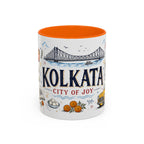 Kolkata Coffee Mug | India Souvenir Travel Gift | Accent Color Ceramic 11oz 15oz