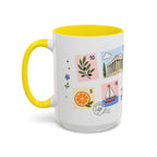 Athens Coffee Mug | Postage Stamp Collage Mug | Travel Souvenir Accent Cup 11oz 15oz