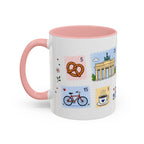 Berlin Coffee Mug | Postage Stamp Collage Mug | Travel Souvenir Accent Cup 11oz 15oz