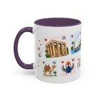 Luxor Coffee Mug | Postage Stamp Collage Mug | Travel Souvenir Accent Cup 11oz 15oz