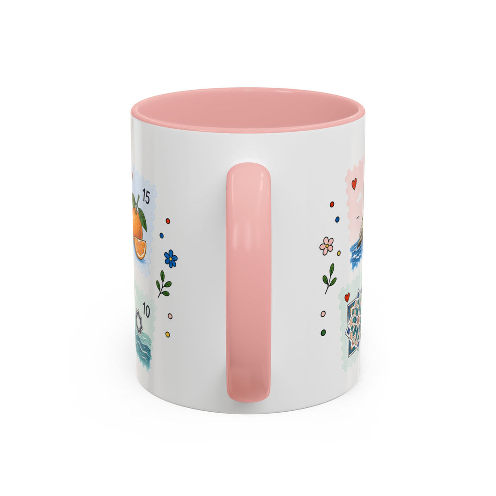 Casablanca Coffee Mug | Postage Stamp Collage Mug | Travel Souvenir Accent Cup 11oz 15oz