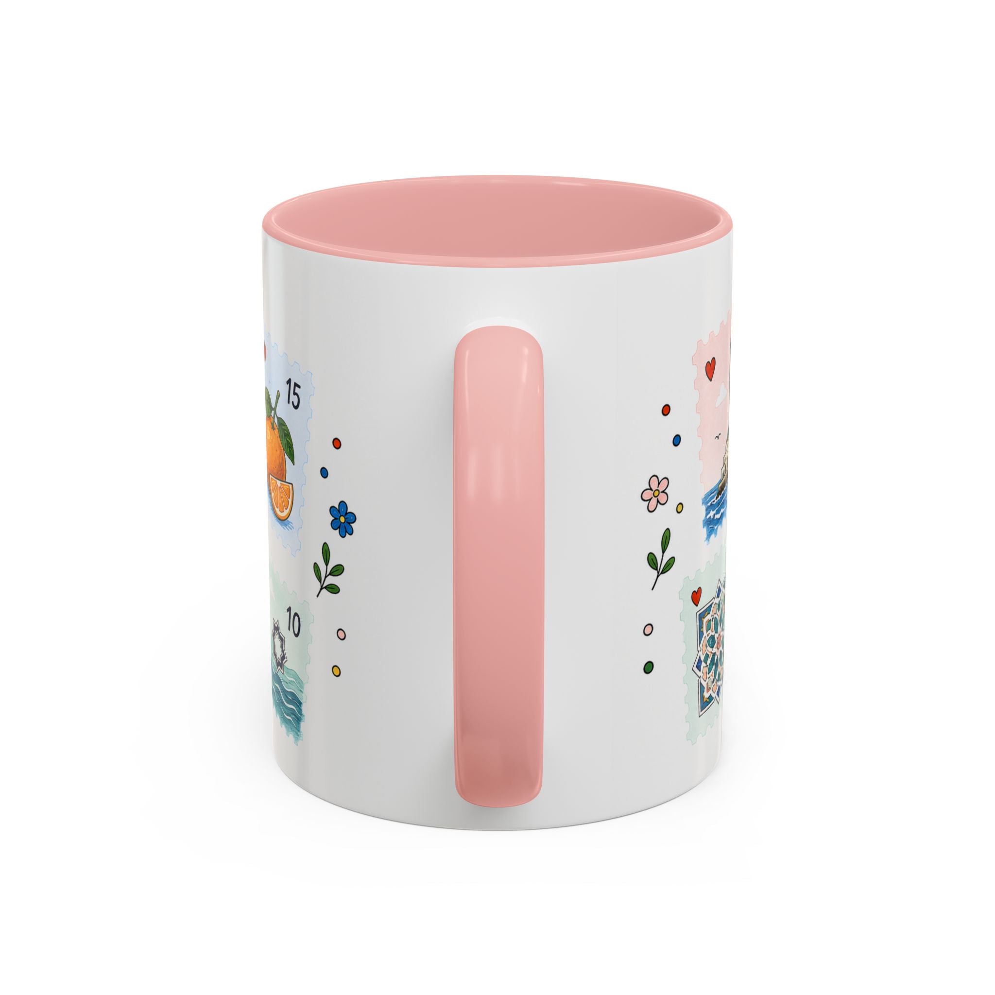 Casablanca Coffee Mug | Postage Stamp Collage Mug | Travel Souvenir Accent Cup 11oz 15oz