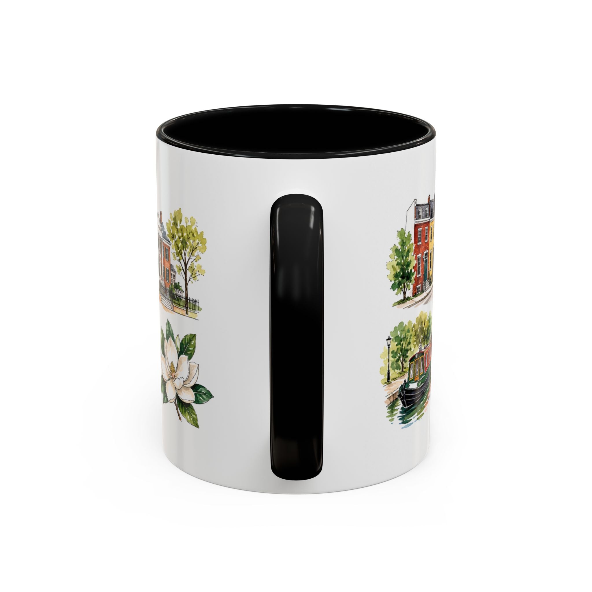 Richmond Illustrated Travel Mug | City Souvenir Accent Coffee Mug | 11oz 15oz Ceramic Cup