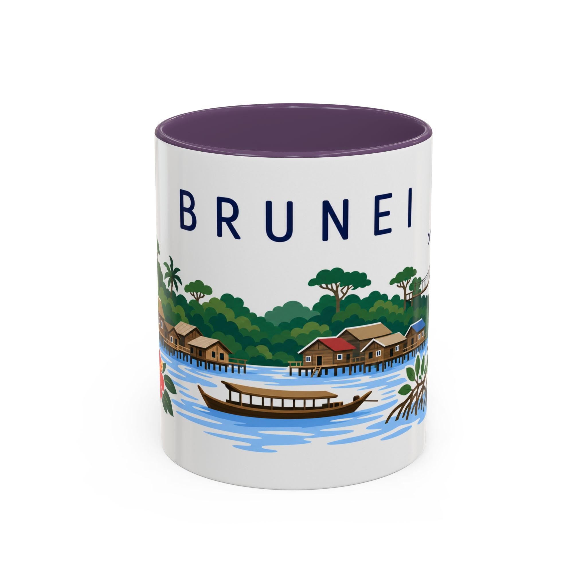 Brunei Coffee Mug | Travel Souvenir Accent Mug | Country Gift Ceramic Cup 11oz 15oz