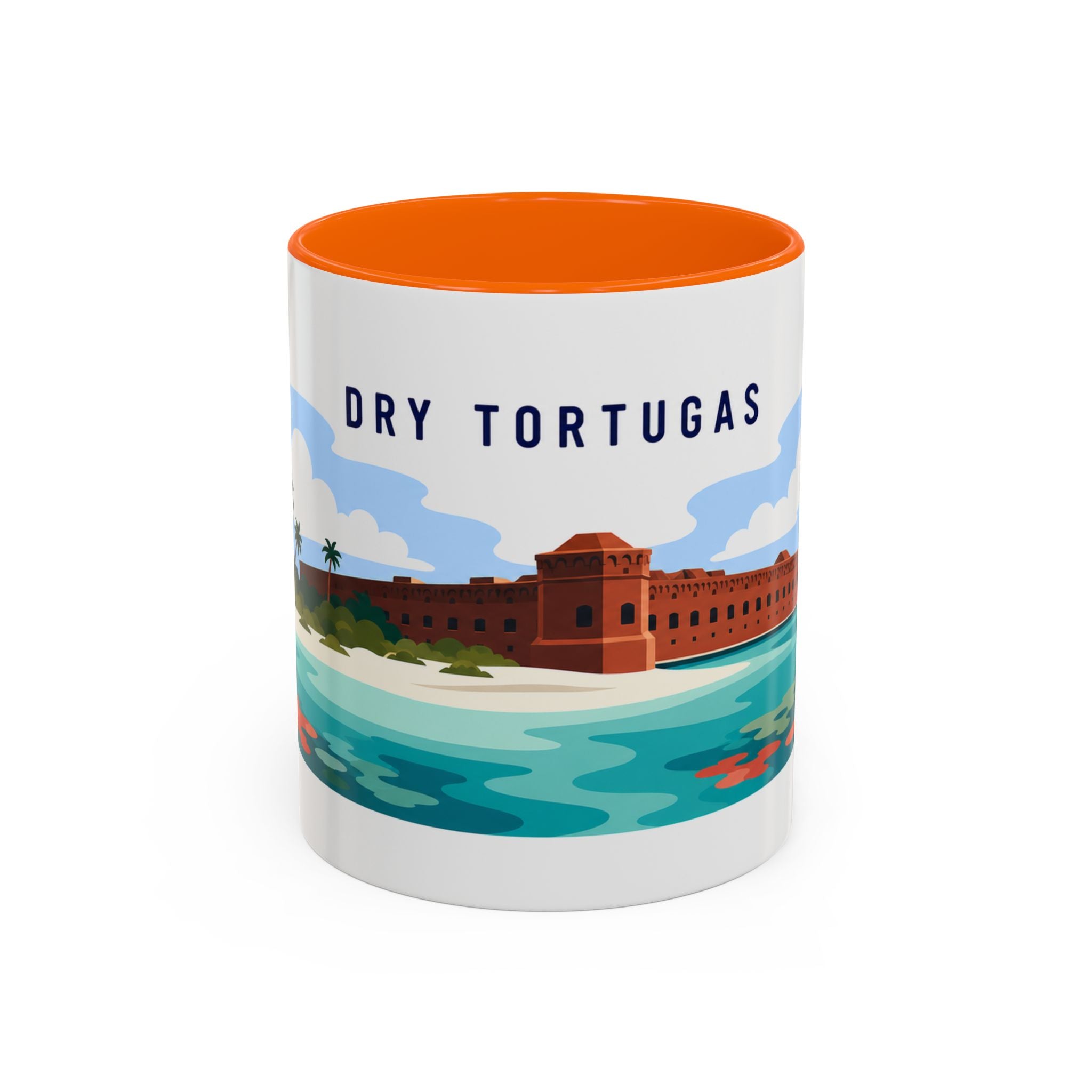 Dry Tortugas National Park Coffee Mug | Solid Color Block Park Souvenir | 11oz 15oz Accent Mug