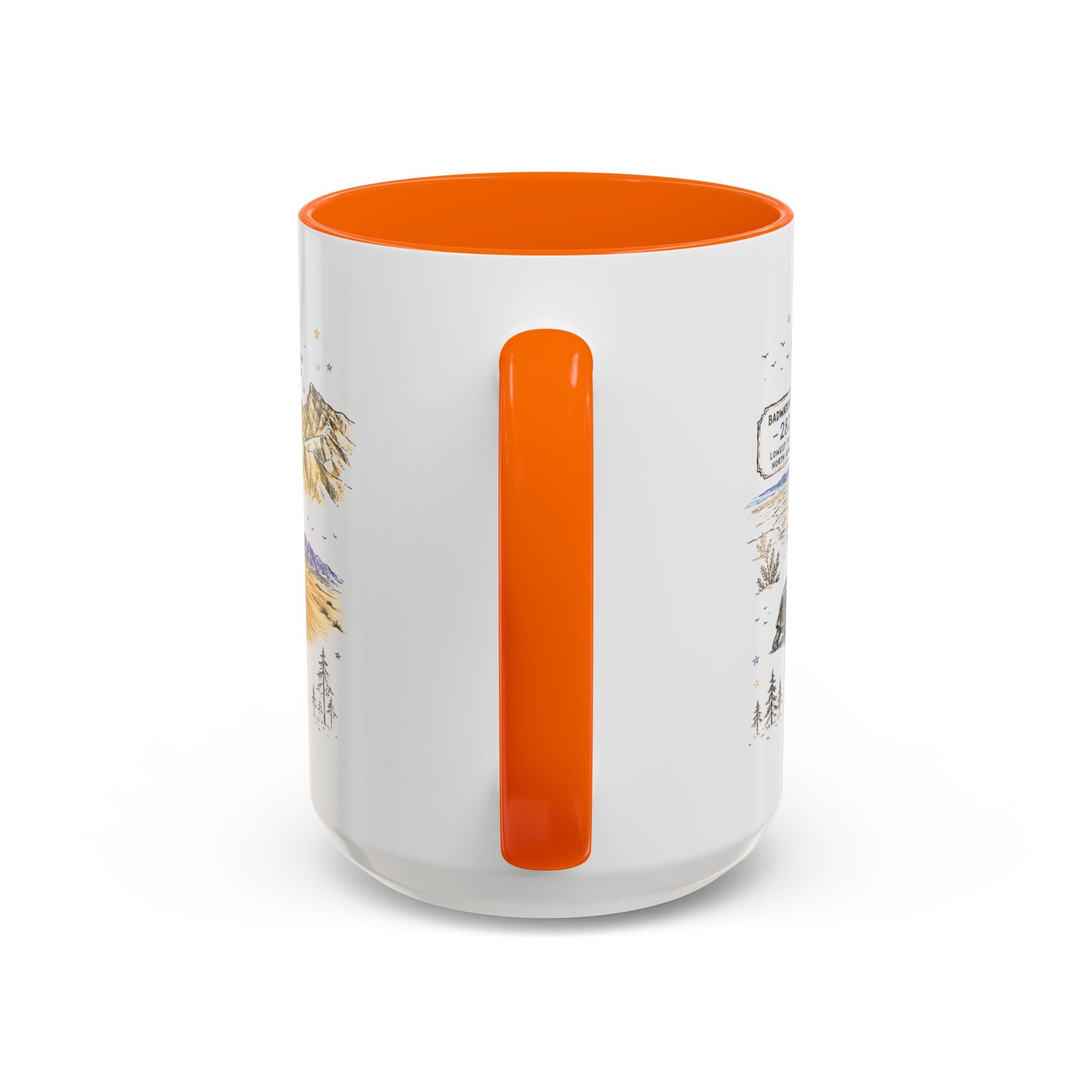Death Valley National Park Coffee Mug | California Desert Hiking Camping Gift | Accent Color Ceramic 11oz 15oz
