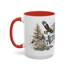 Altai Mountains Mug, Mongolia Travel Souvenir, Bucket List Gift, Accent Ceramic Coffee Mug 11oz 15oz