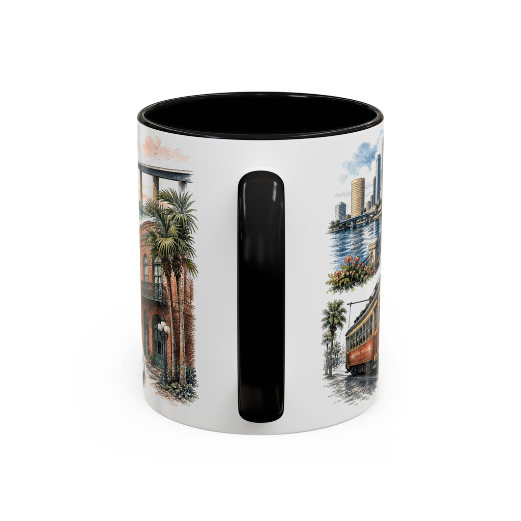 Tampa Coffee Mug | United States Travel Souvenir | Vintage Illustrated City Gift | 11 oz 15 oz Accent Mug