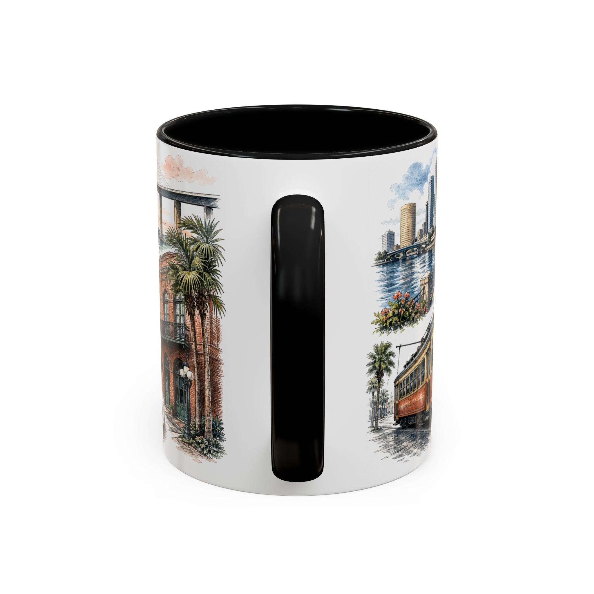 Tampa Coffee Mug | United States Travel Souvenir | Vintage Illustrated City Gift | 11 oz 15 oz Accent Mug