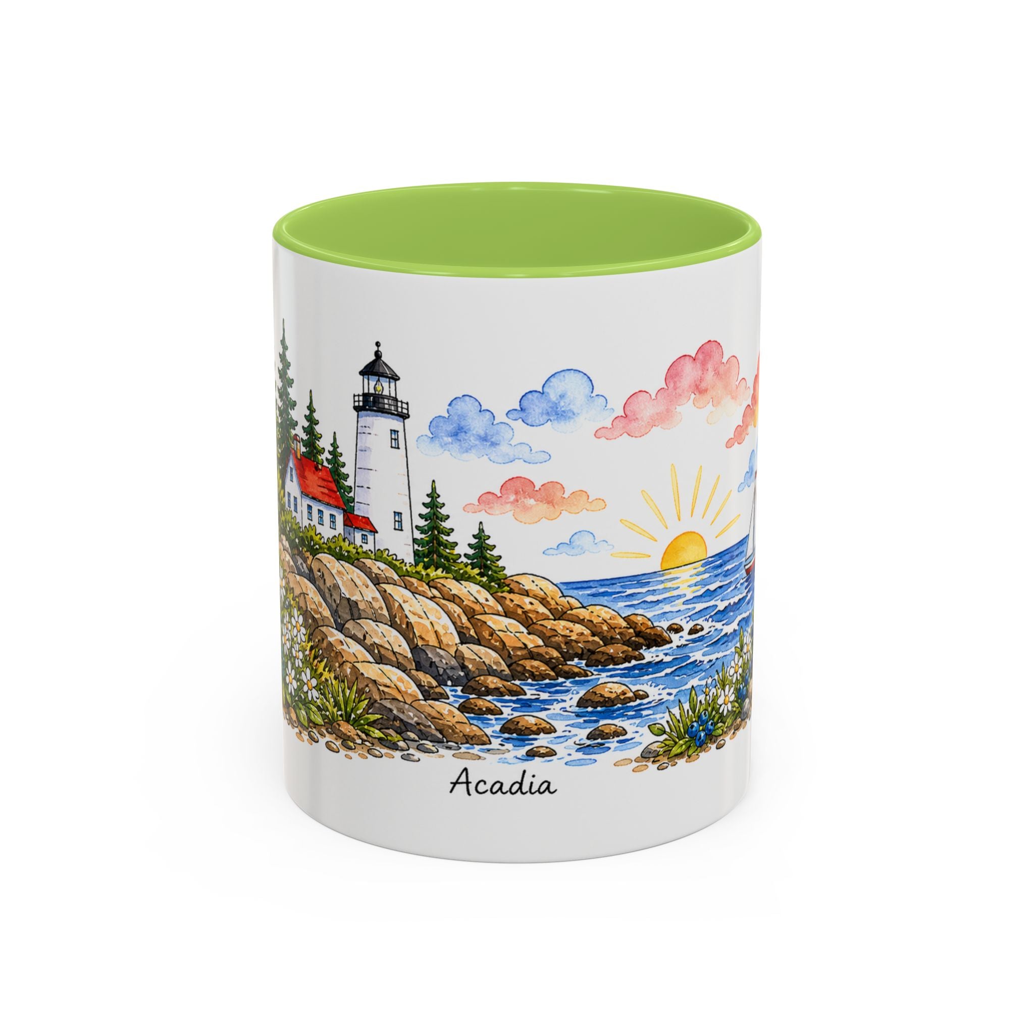 Acadia National Park Mug | US Travel Souvenir Accent Coffee Mug | 11oz 15oz Ceramic Cup