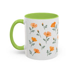 California California poppy Mug, State Flower Floral Coffee Cup, 11oz Botanical Gift