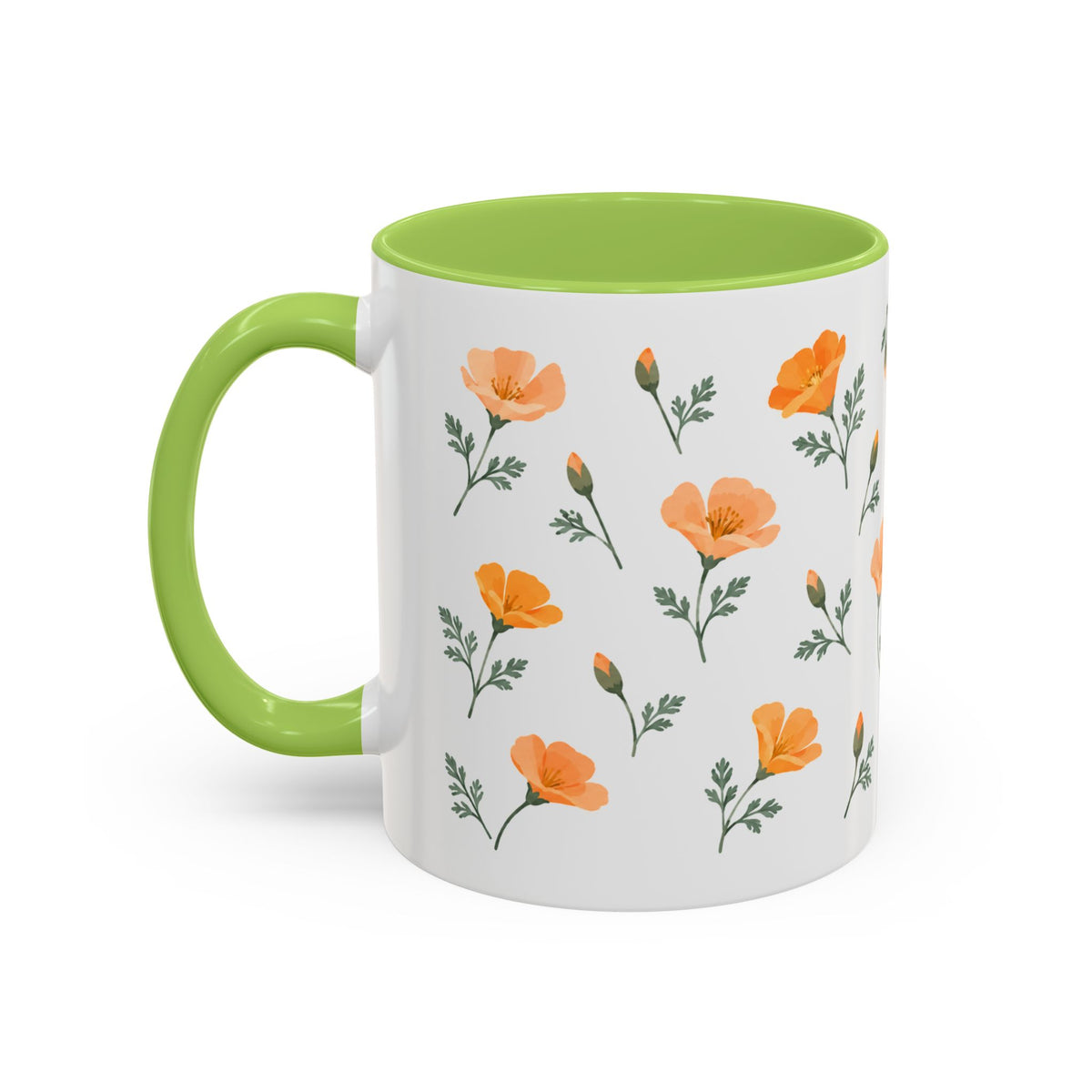 California California poppy Mug, State Flower Floral Coffee Cup, 11oz Botanical Gift