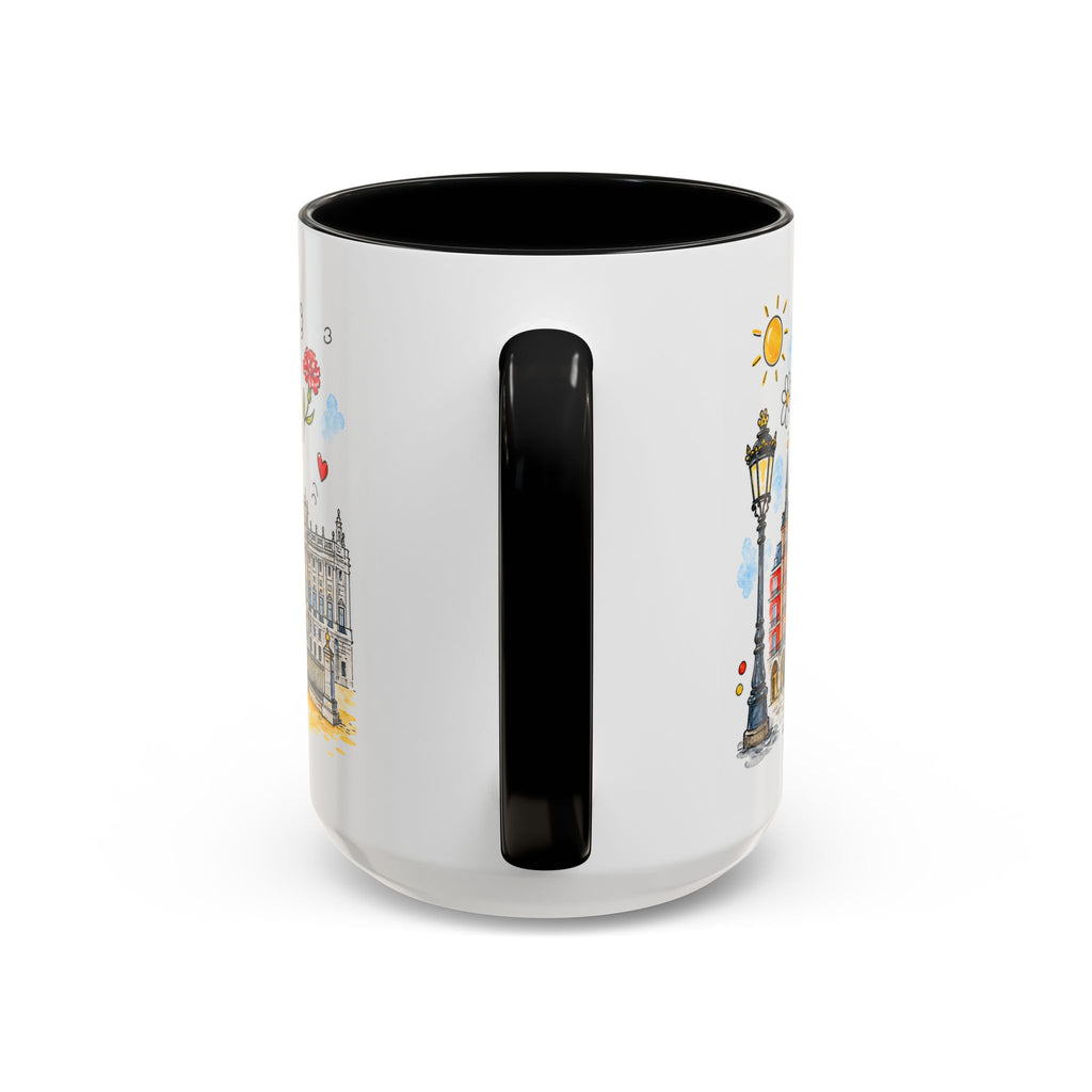 Madrid Travel Mug | European City Souvenir Accent Coffee Mug | 11oz 15oz Ceramic Cup
