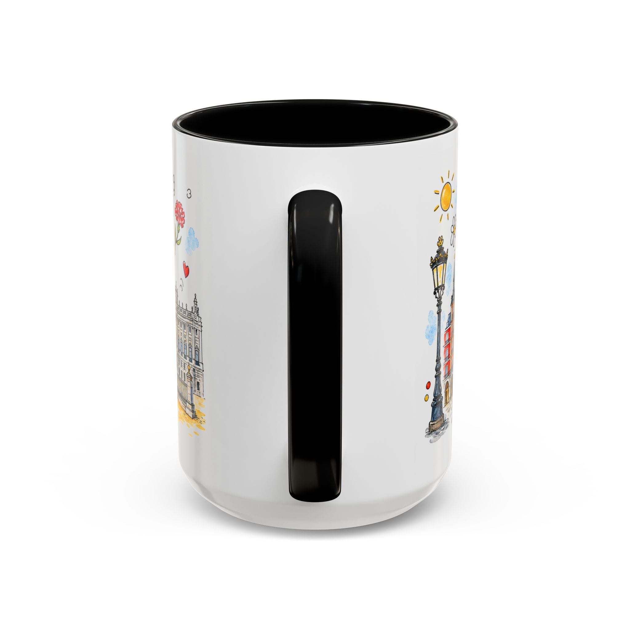 Madrid Travel Mug | European City Souvenir Accent Coffee Mug | 11oz 15oz Ceramic Cup