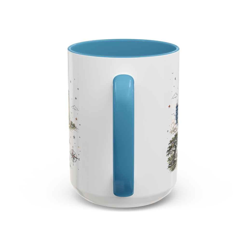 Houston Coffee Mug | Texas Souvenir City Gift | Accent Color Ceramic 11oz 15oz