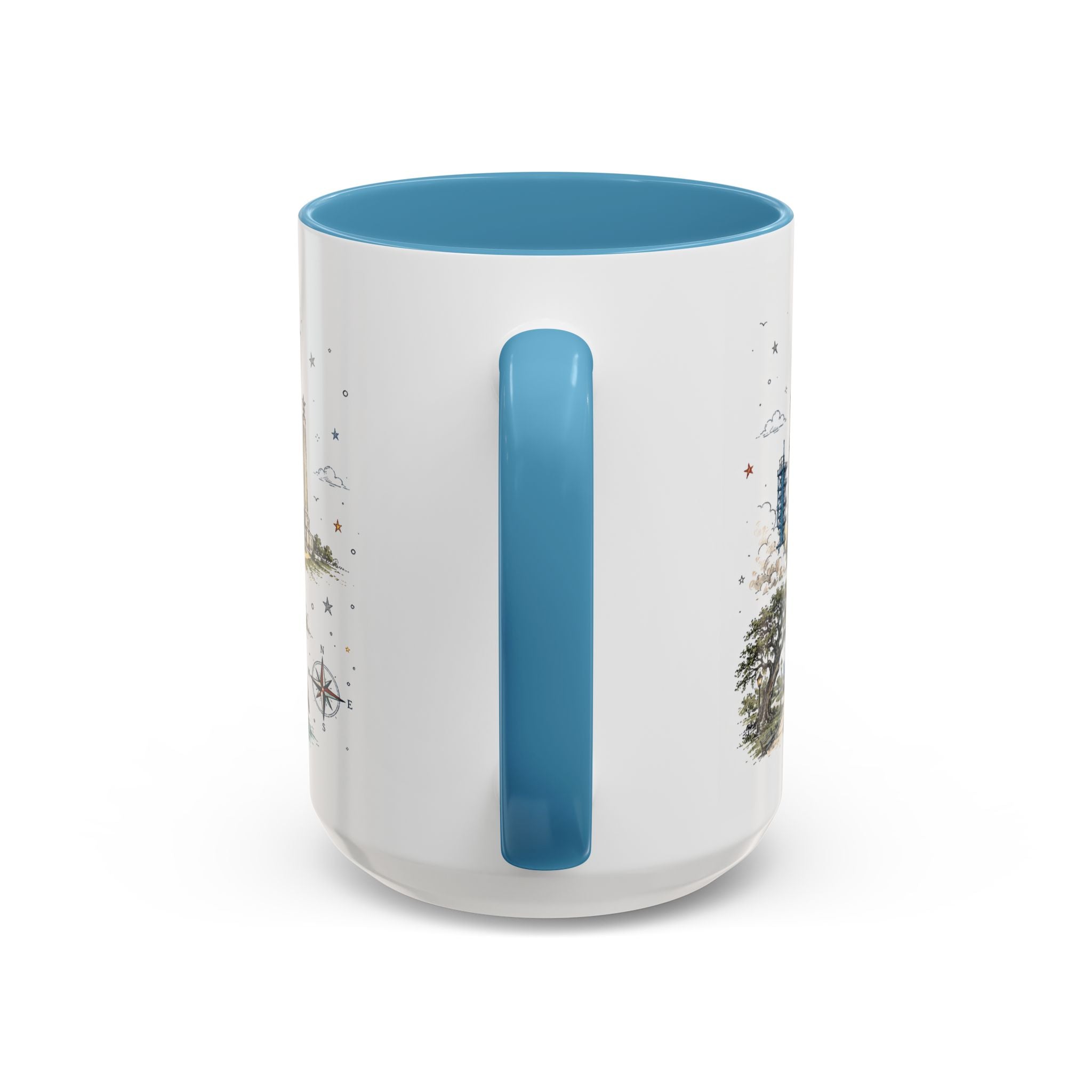Houston Coffee Mug | Texas Souvenir City Gift | Accent Color Ceramic 11oz 15oz