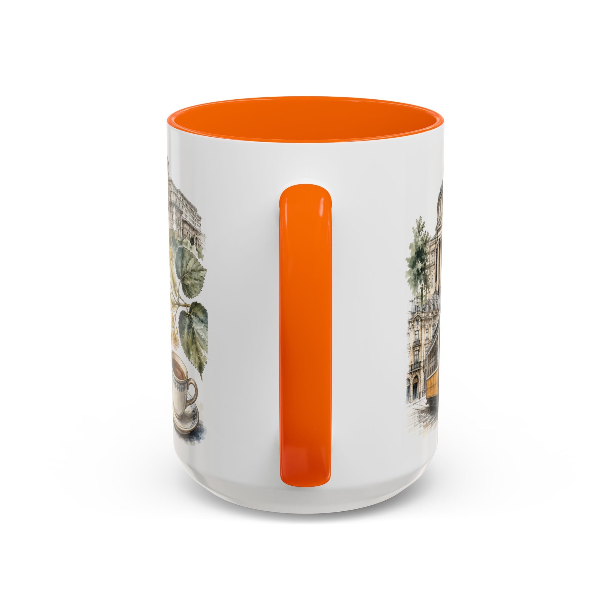 Bucharest Coffee Mug | Romania Travel Souvenir | Vintage Illustrated City Gift | 11 oz 15 oz Accent Mug