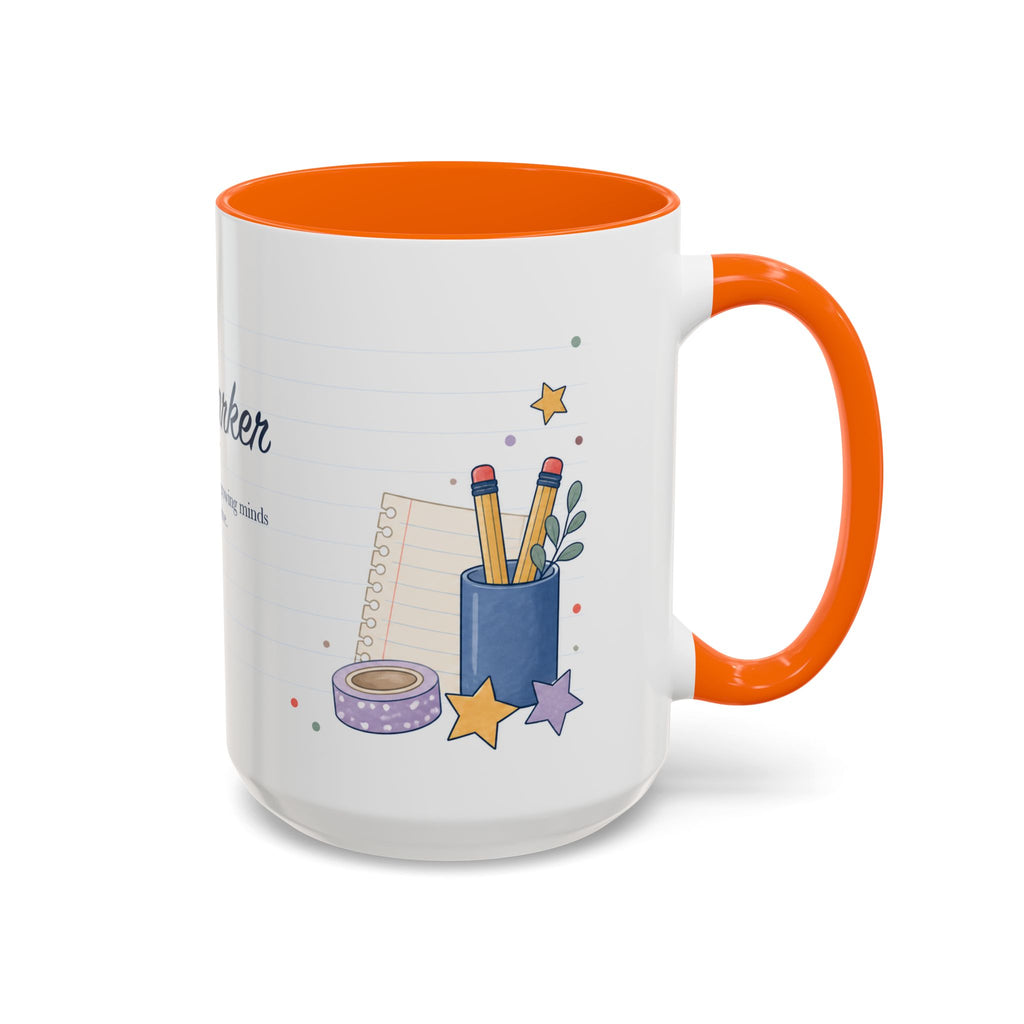 Personalized Teacher Mug | Custom Name Notebook Coffee Cup | Back to School Gift 11oz 15oz