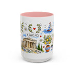 Athens Travel Mug | European City Souvenir Accent Coffee Mug | 11oz 15oz Ceramic Cup