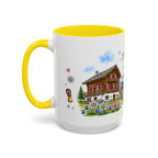 Zermatt Illustrated Travel Mug | Switzerland Souvenir Accent Coffee Mug | 11oz 15oz Ceramic Cup