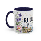 Rhode Island State Map Mug | Botanical Seaside Accent Cup (11oz or 15oz)