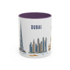 Dubai Coffee Mug | United Arab Emirates Travel Souvenir | Porcelain Decal City Gift | 11oz 15oz Accent Mug
