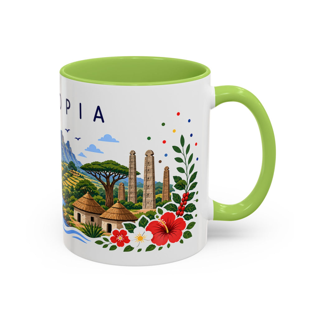 Ethiopia Coffee Mug | Travel Souvenir Accent Mug | Place Gift Ceramic Cup 11oz 15oz