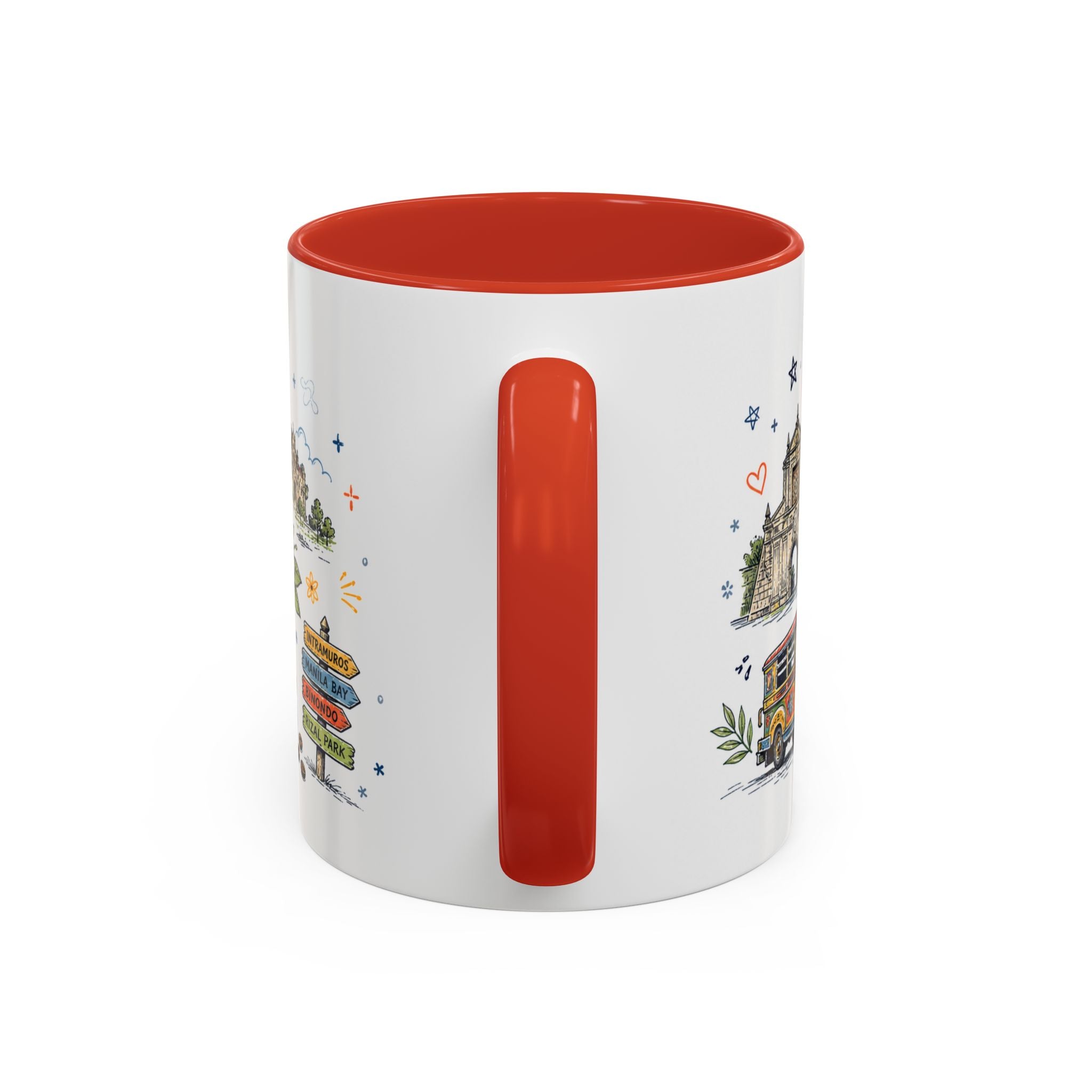 Manila Coffee Mug | Philippines Souvenir Travel Gift | Accent Color Ceramic 11oz 15oz