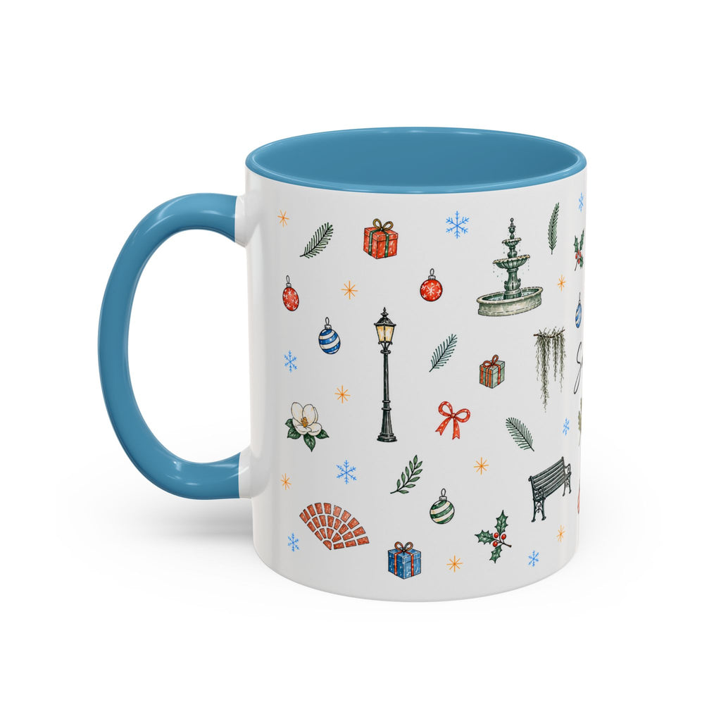 Savannah Christmas Mug | Watercolor City Souvenir, Travel Memories Cup
