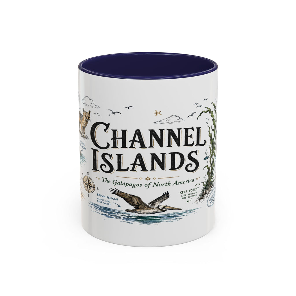 Channel Islands National Park Coffee Mug | California Island Wildlife Marine Gift | Accent Color Ceramic 11oz 15oz