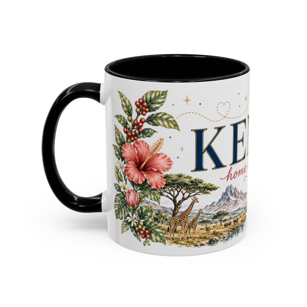 Kenya Home Country Mug | Moving Away Gift | Long Distance Friendship | 11 oz 15 oz Accent Mug