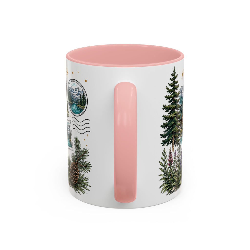 Banff Lake Louise Coffee Mug | Travel Destination Souvenir Gift | Accent Color Ceramic 11oz 15oz