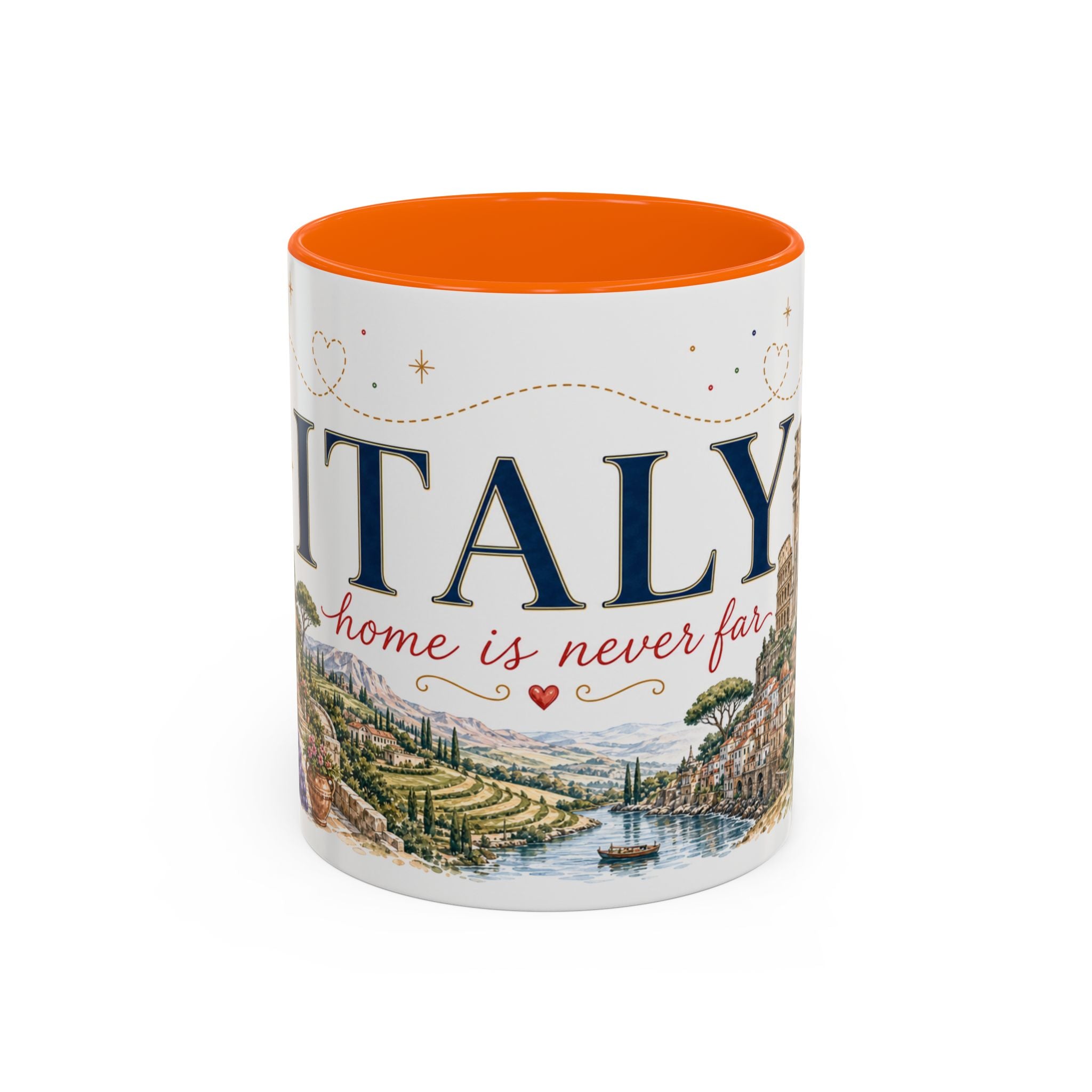 Italy Home Country Mug | Moving Away Gift | Long Distance Friendship | 11 oz 15 oz Accent Mug