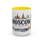 Moscow Coffee Mug | Russia Souvenir Travel Gift | Accent Color Ceramic 11oz 15oz