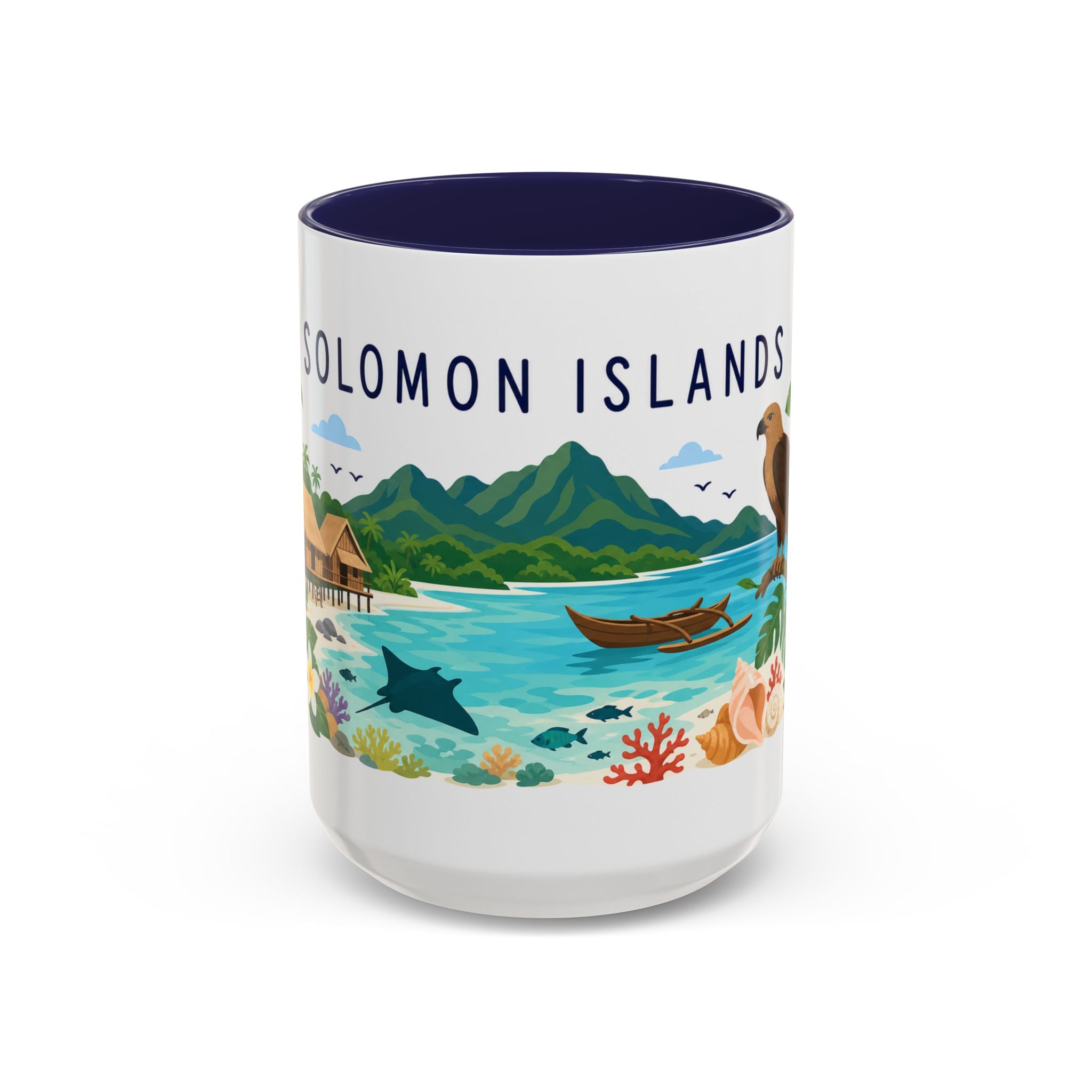 Solomon Islands Coffee Mug | Travel Souvenir Accent Mug | Country Gift Ceramic Cup 11oz 15oz