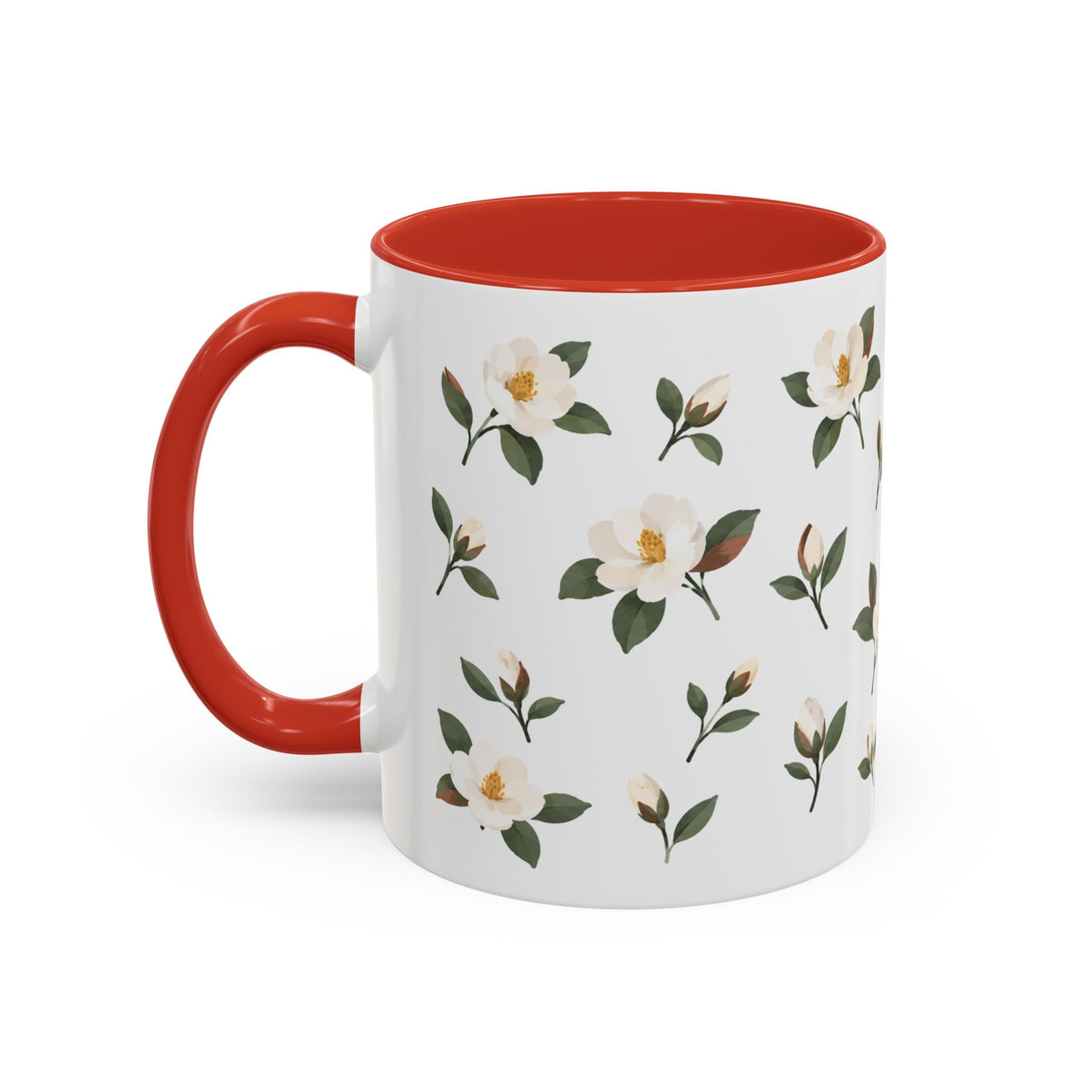 Louisiana Magnolia Mug, State Flower Floral Coffee Cup, 11oz Botanical Gift