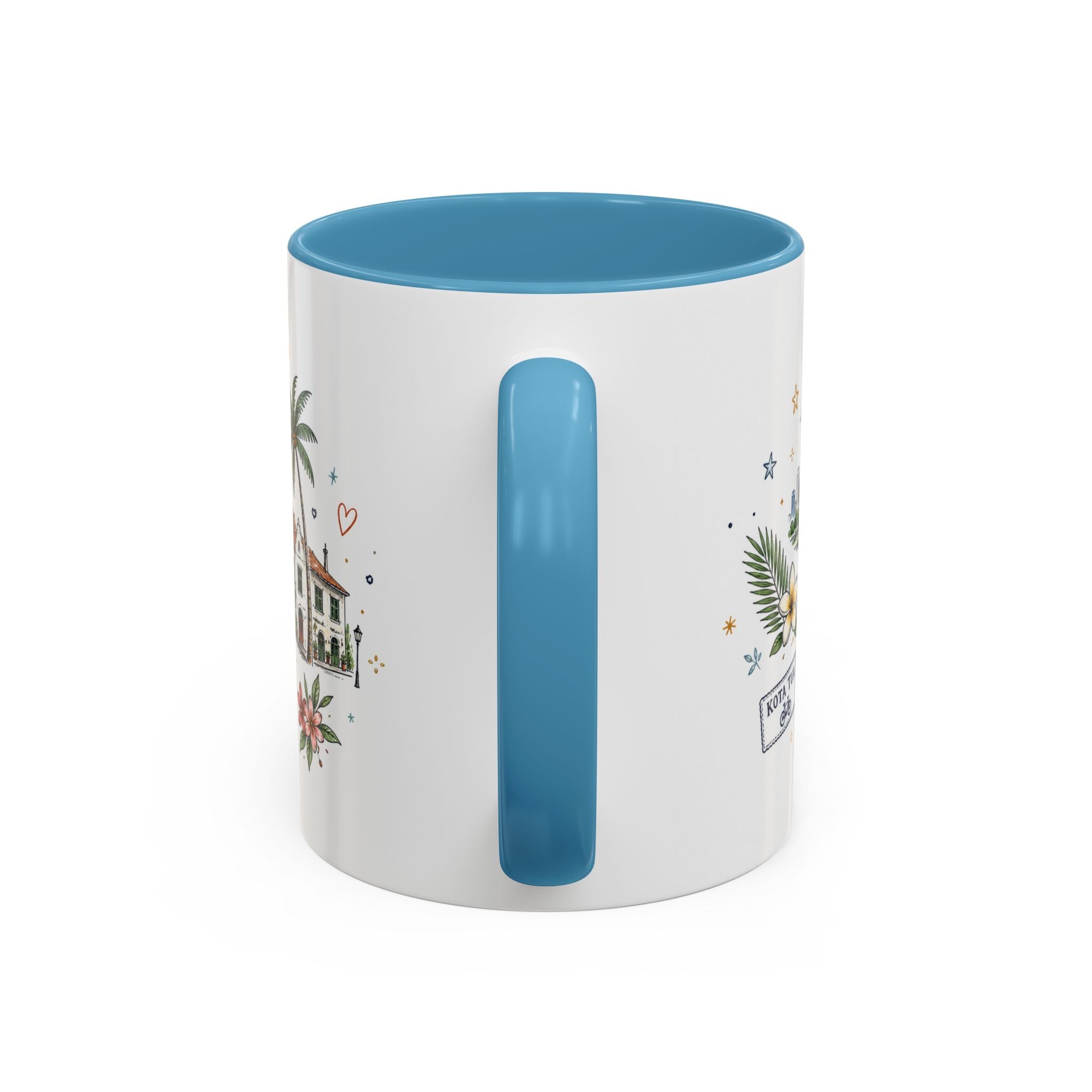 Jakarta Coffee Mug | Indonesia Souvenir Travel Gift | Accent Color Ceramic 11oz 15oz