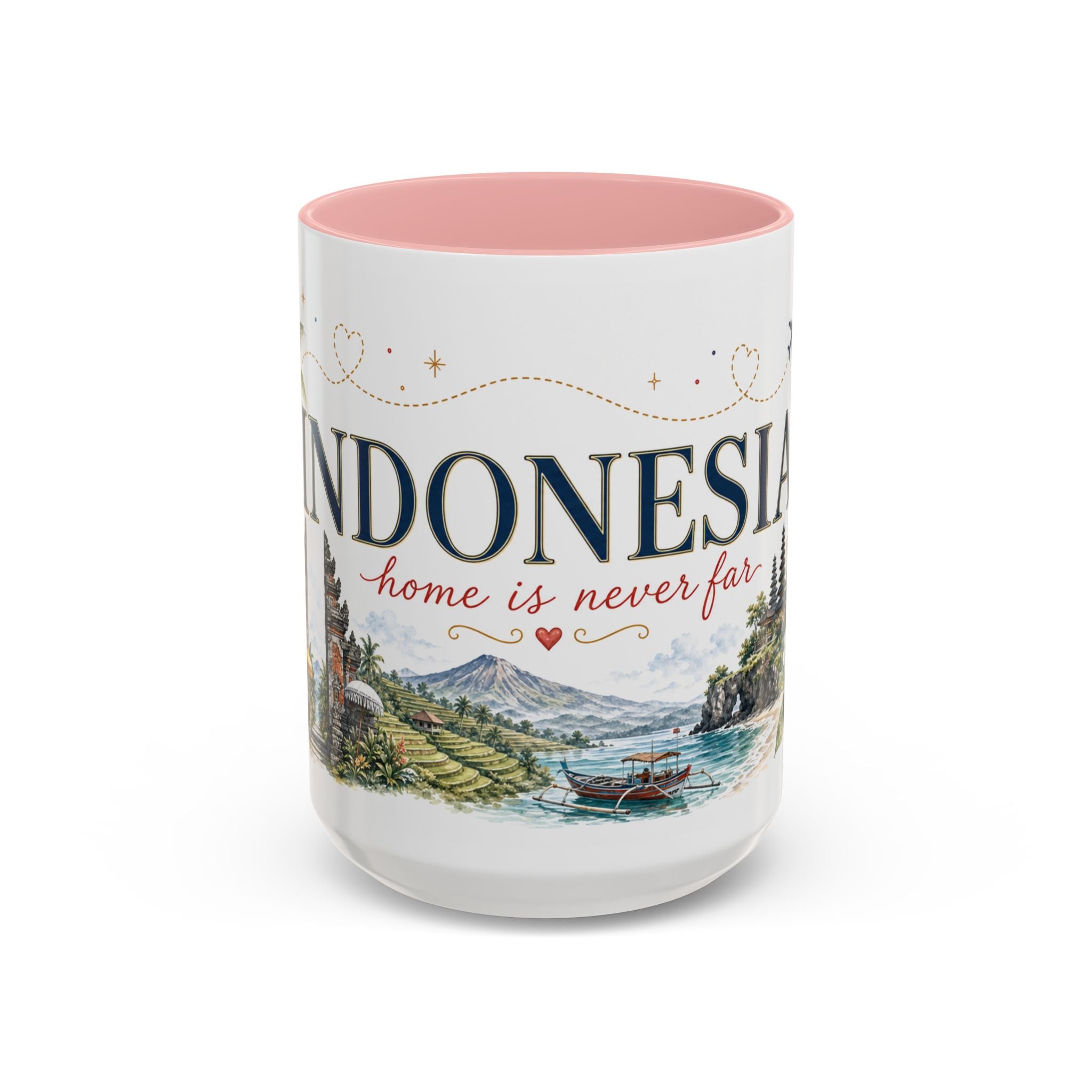 Indonesia Home Country Mug | Moving Away Gift | Long Distance Friendship | 11 oz 15 oz Accent Mug
