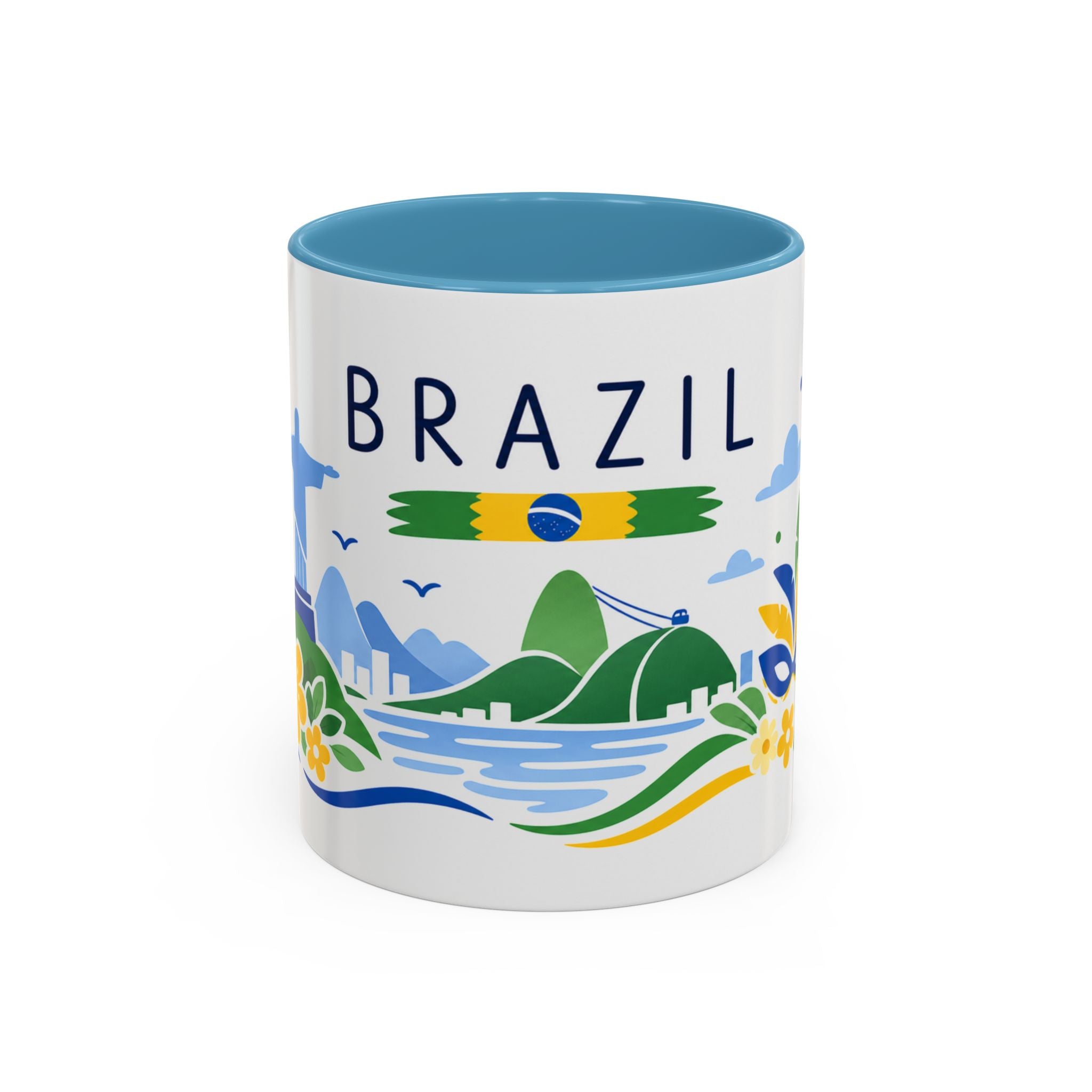 Brazil Coffee Mug | Travel Souvenir Accent Mug | Country Gift Ceramic Cup 11oz 15oz