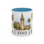 Seville Illustrated Travel Mug | City Souvenir Accent Coffee Mug | 11oz 15oz Ceramic Cup