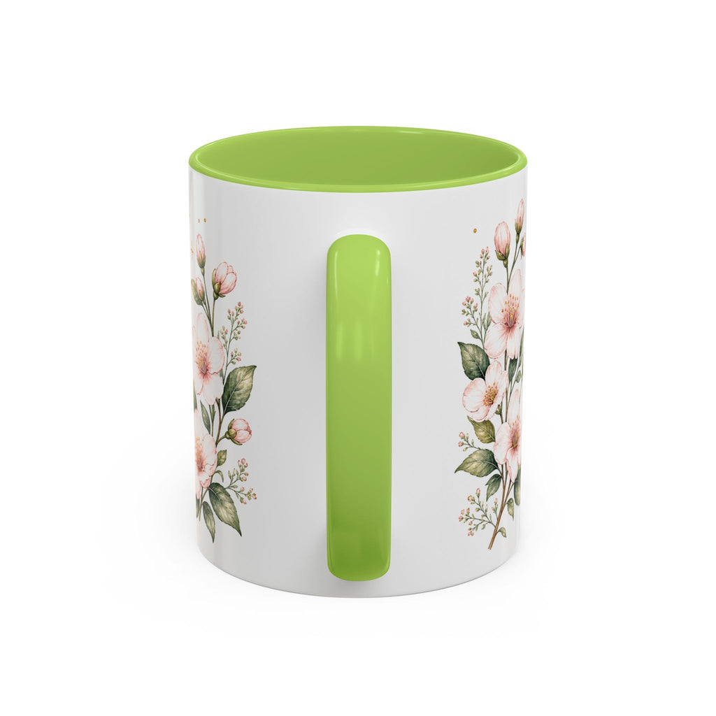 Delaware State Map Mug | Botanical Beach Accent Coffee Cup (11oz/15oz)