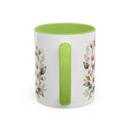 Delaware State Map Mug | Botanical Beach Accent Coffee Cup (11oz/15oz)