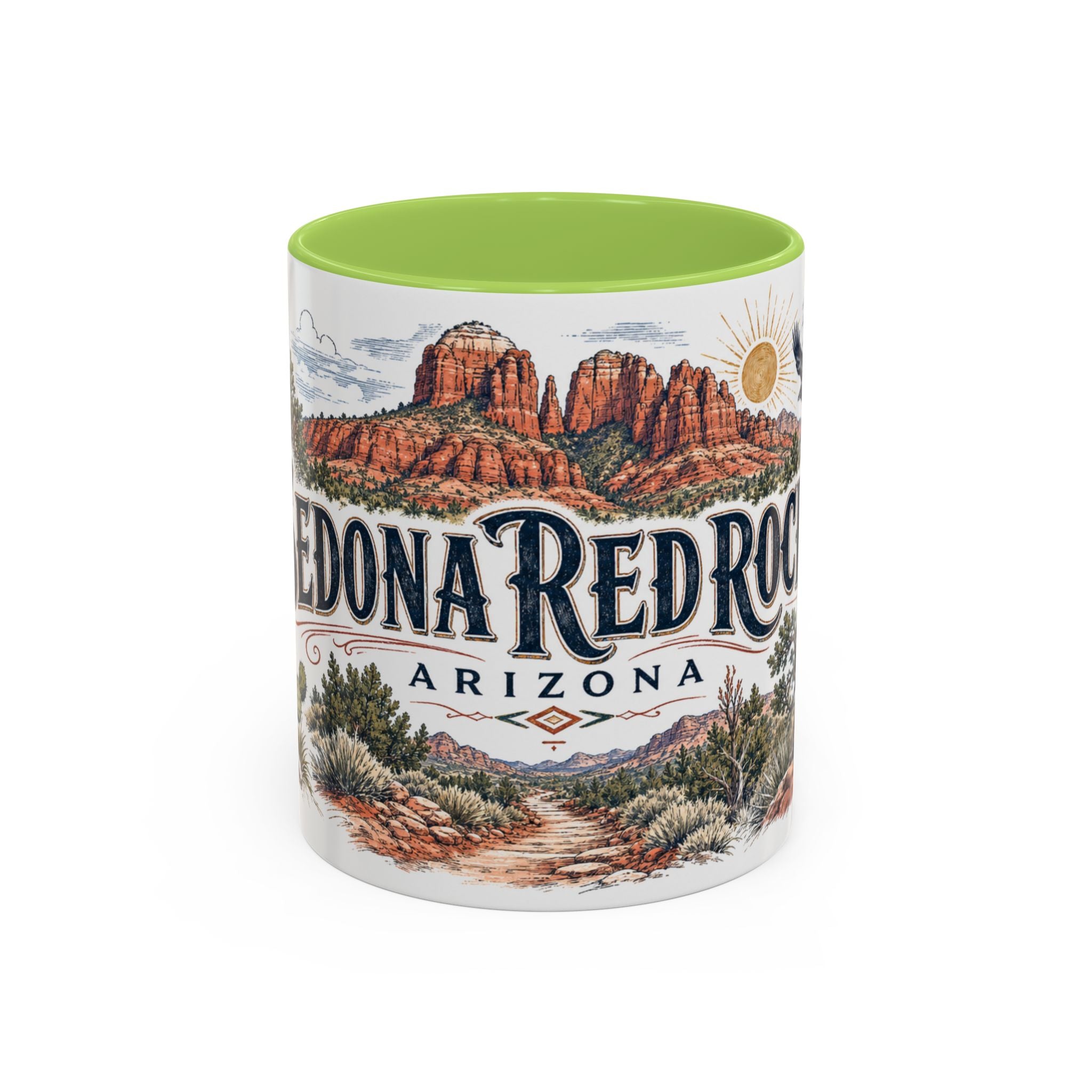 Sedona Red Rocks Mug, Arizona Travel Souvenir, Bucket List Gift, Accent Ceramic Coffee Mug 11oz 15oz