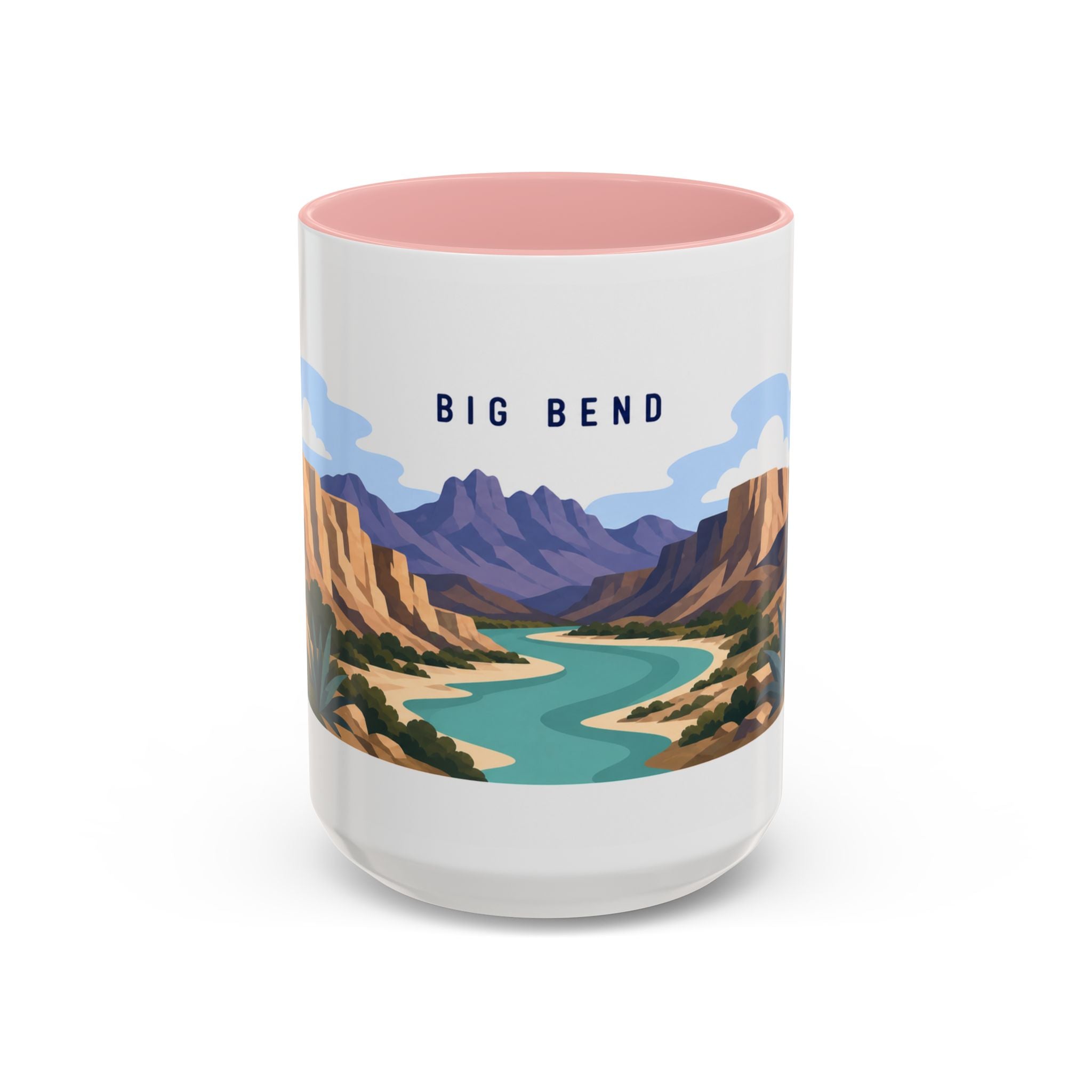 Big Bend National Park Coffee Mug | Solid Color Block Park Souvenir | 11oz 15oz Accent Mug
