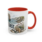 Jurassic Coast Mug, England Travel Souvenir, Bucket List Gift, Accent Ceramic Coffee Mug 11oz 15oz
