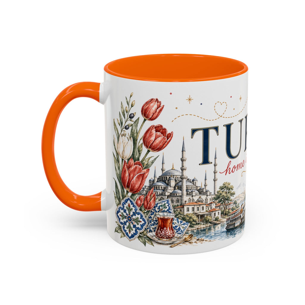 Turkey Home Country Mug | Moving Away Gift | Long Distance Friendship | 11 oz 15 oz Accent Mug