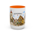 Rothenburg Illustrated Travel Mug | Germany Souvenir Accent Coffee Mug | 11oz 15oz Ceramic Cup