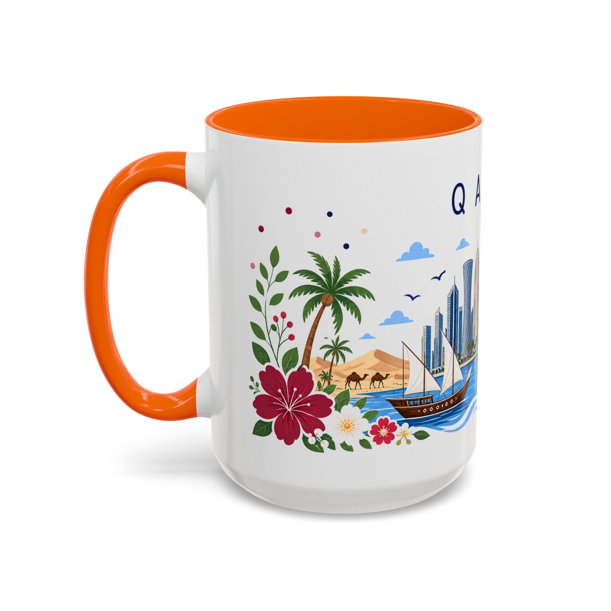 Qatar Coffee Mug | Travel Souvenir Accent Mug | Place Gift Ceramic Cup 11oz 15oz