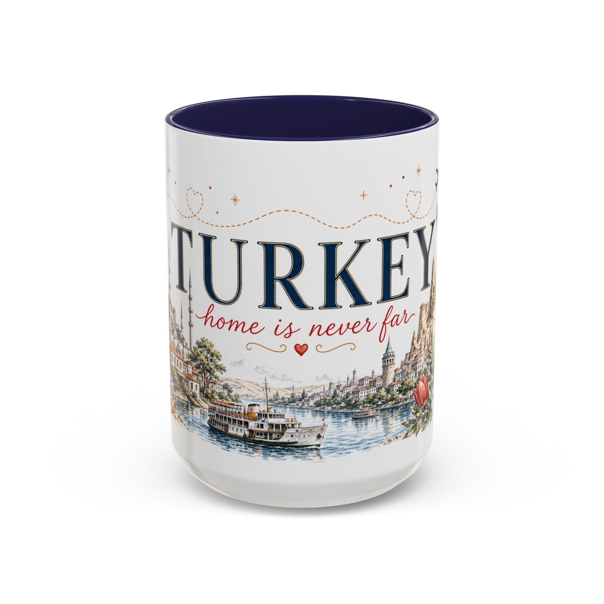 Turkey Home Country Mug | Moving Away Gift | Long Distance Friendship | 11 oz 15 oz Accent Mug