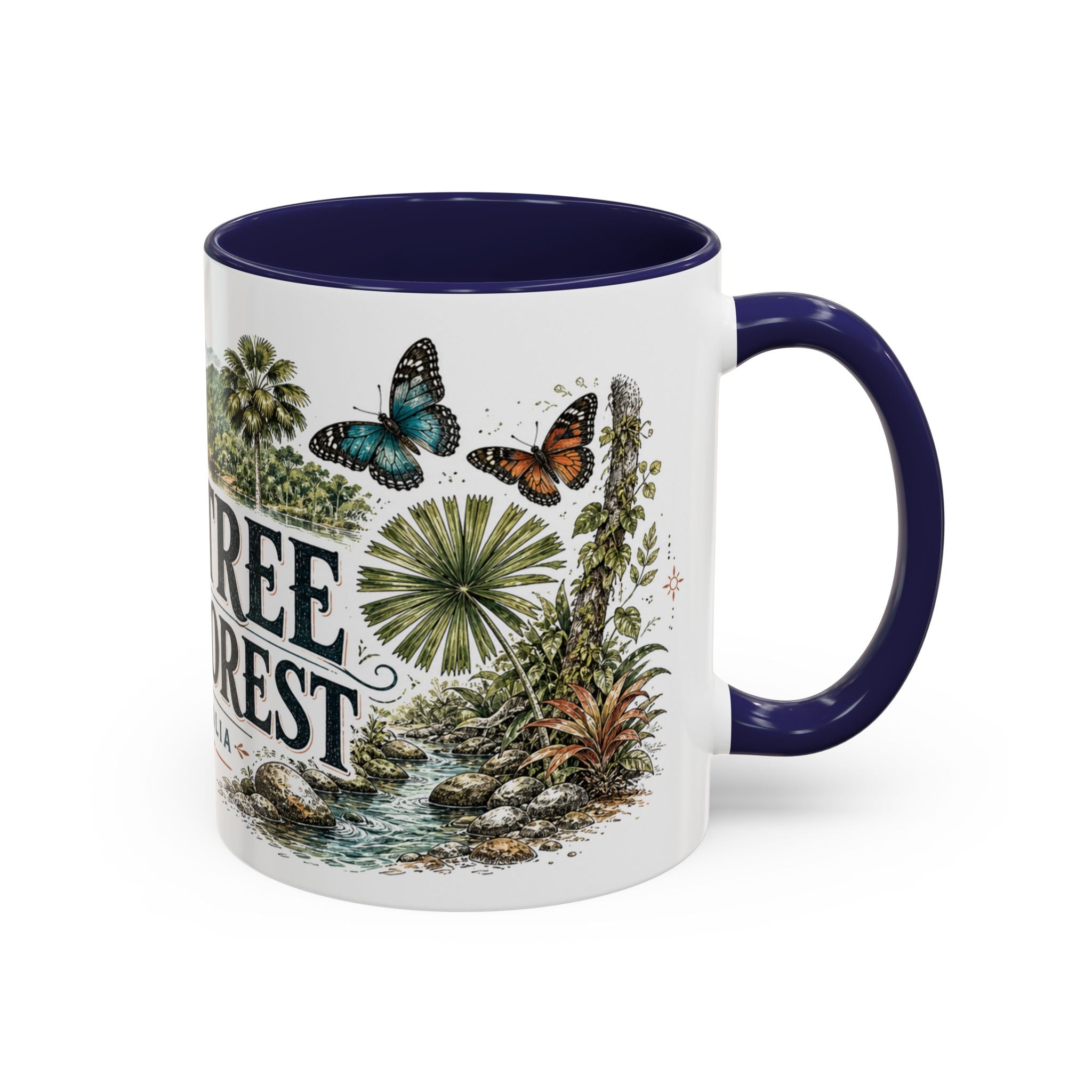 Daintree Rainforest Mug, Australia Travel Souvenir, Bucket List Gift, Accent Ceramic Coffee Mug 11oz 15oz